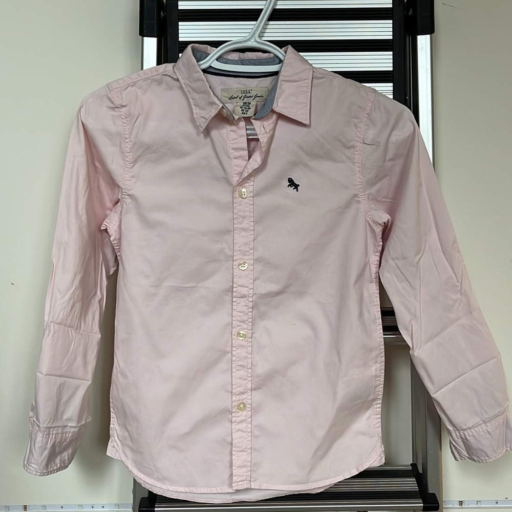 NEW! Pale pink L.O.G.G boys dress shirt - size 8/9